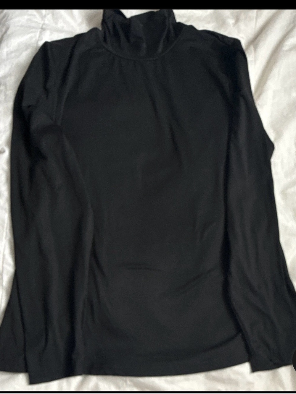 SHEIN Black Long Sleeve Mock Neck Top